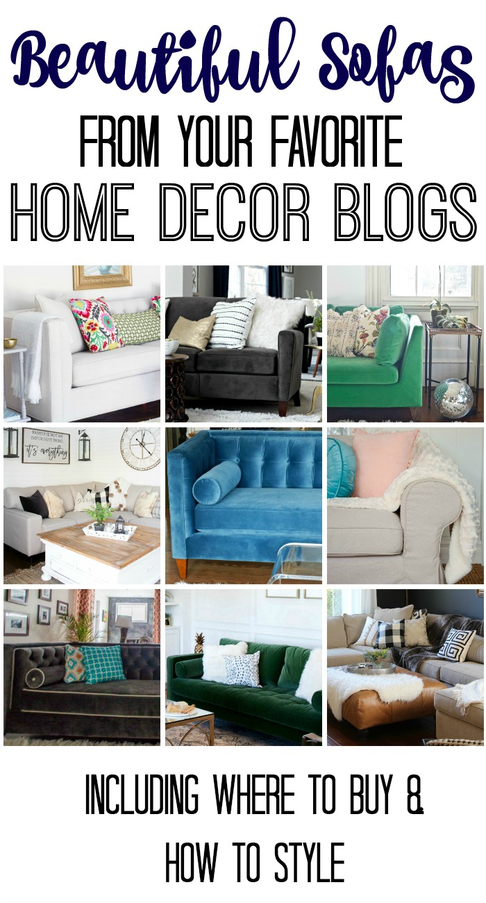 Beautiful sofas and styling tips from your favorite Home Decor Bloggers! | This is our Bliss
