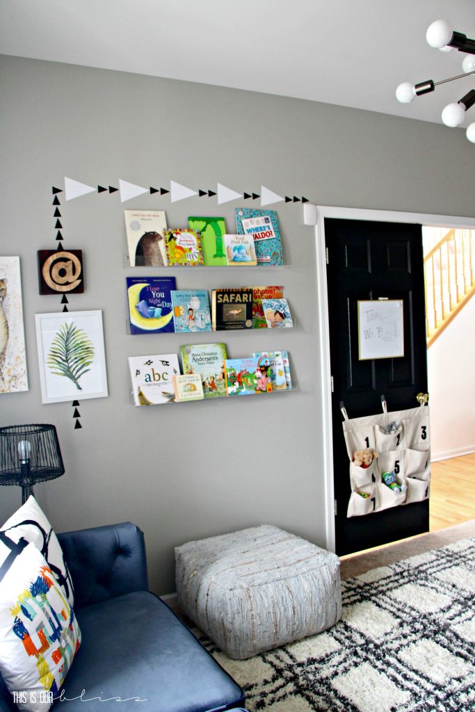 Stylish and Bold Modern Playroom | Eclectic Modern Safari space for kids | Neutral decor with pops of color | This is our Bliss