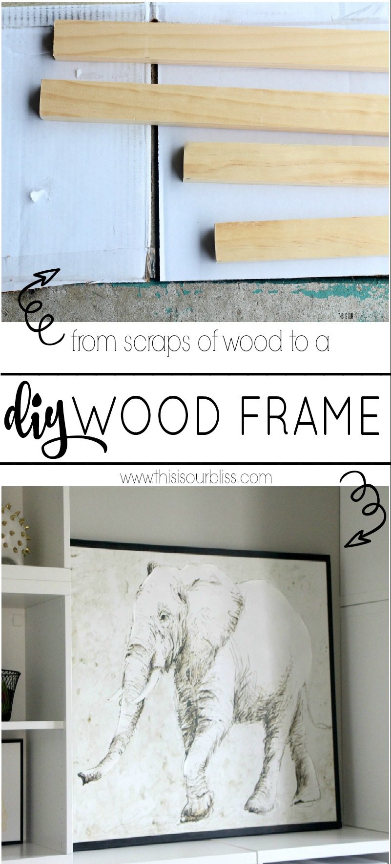 How to Make A Wood Frame for a Canvas | DIY Tutorial | This is our Bliss