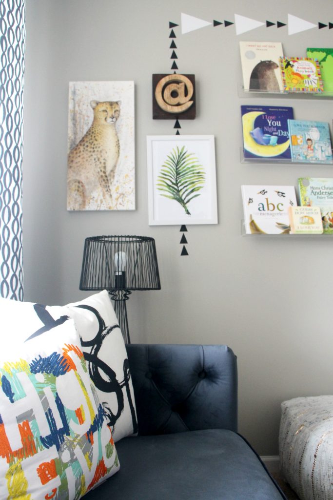 Stylish and Bold Modern Playroom | Eclectic Modern Safari space for kids | Neutral decor with pops of color | This is our Bliss