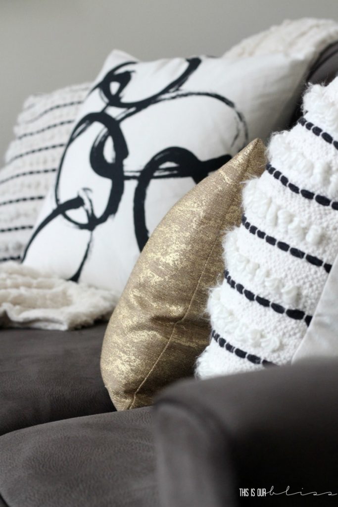How to Style a Sofa | Ways to style a neutral colored sofa! | This is our Bliss