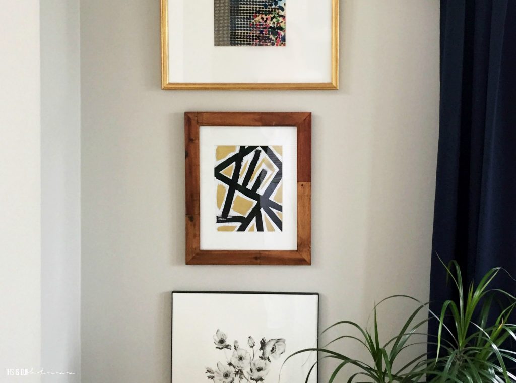 DIY-black-white-gold-geometric-art-in-dining-room-gallery-wall This is our Bliss