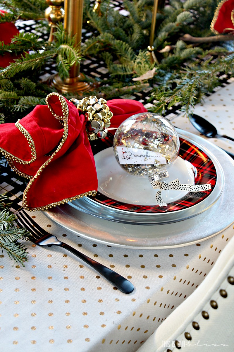 Bright Bold & Festive Christmas Tablescape - DIY Holiday Table in the Dining Room