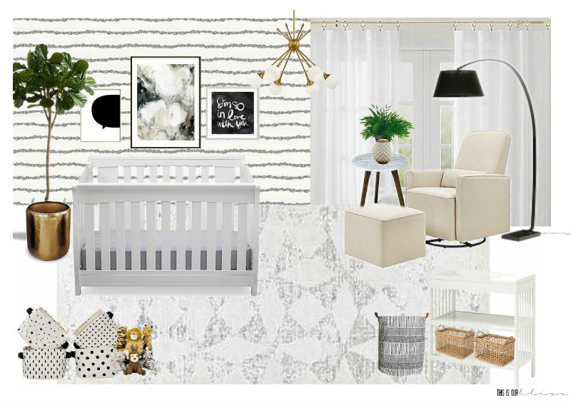 Sophisticated Neutral Nursery Mood Board - This is our Bliss