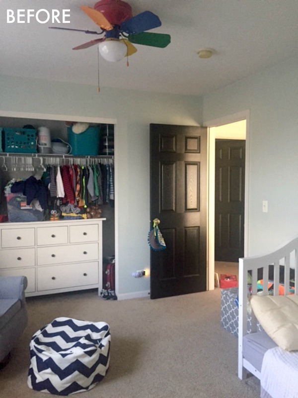 Nursery and nursery closet before - This is our Bliss