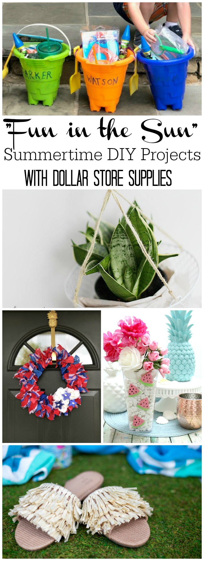 Fun in the Sun - Summertime DIY projects with Dollar Store Supplies