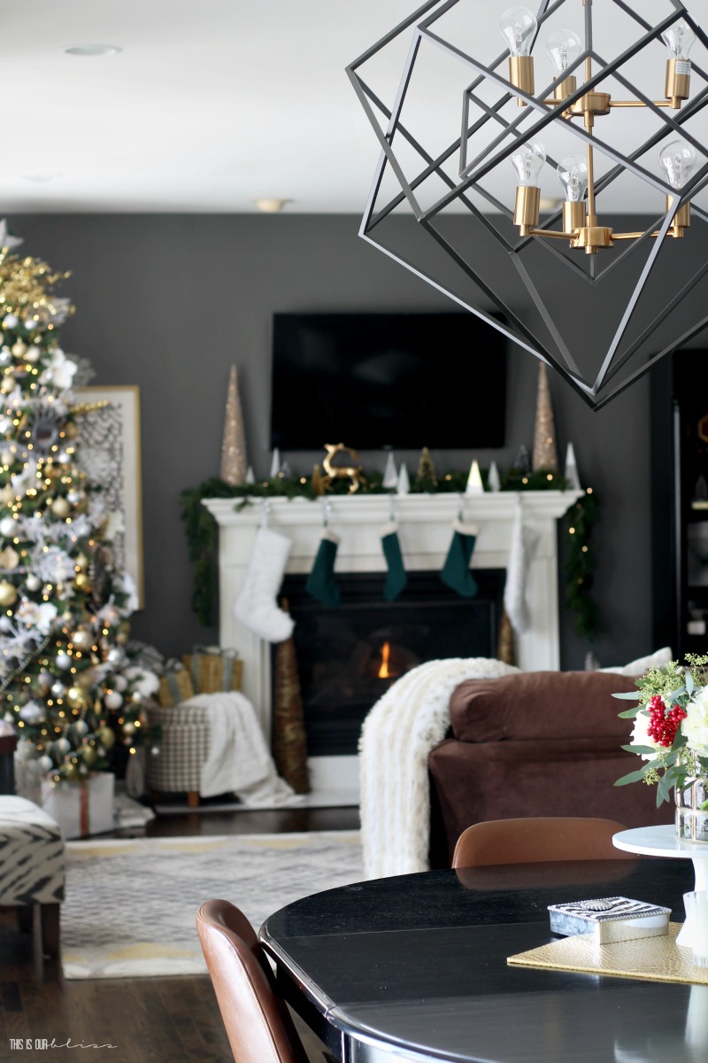 Christmas Family Room Tour with a peek into kitchen - This is our Bliss