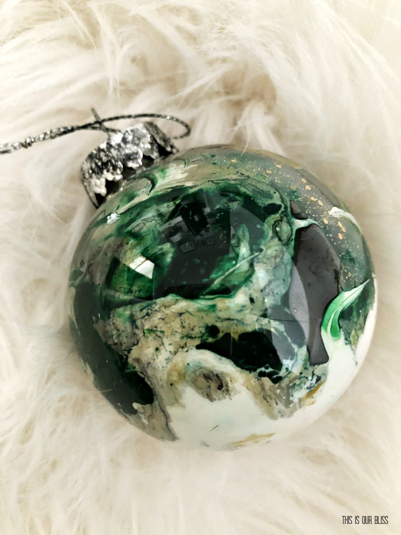 DIY Marbled Shatterproof ornament - This is our Bliss