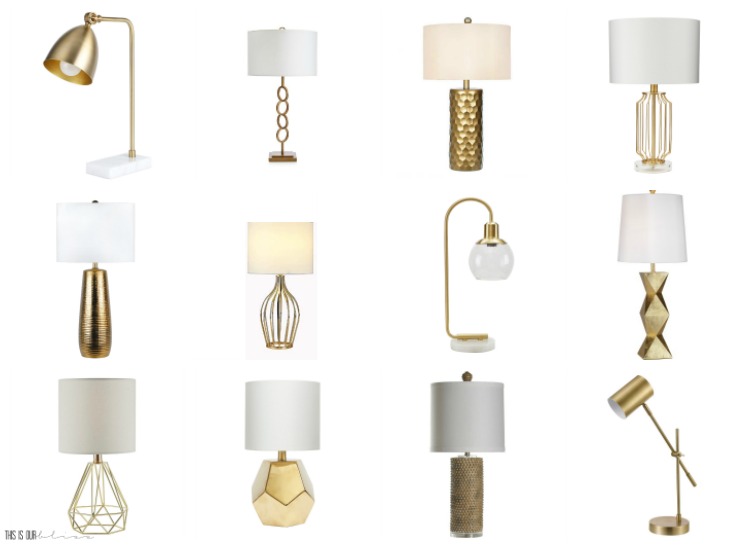 30 Gold Table Lamps To Luxe Up Your, Table Lamps Gold And White
