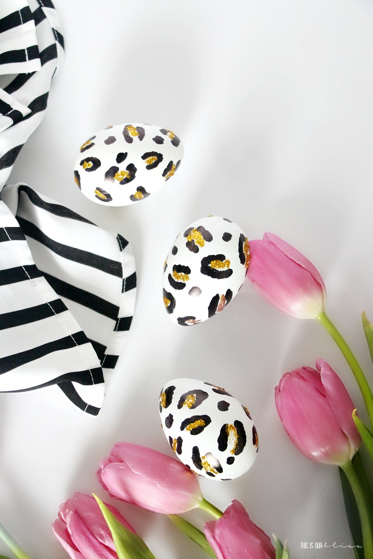 how to make leopard print Easter eggs - the super easy method to make perfect leopard spots - This is our Bliss