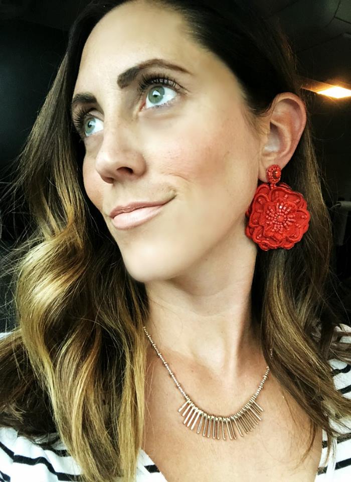 burnt orange Stella & Dot Statement earrings - This is our Bliss