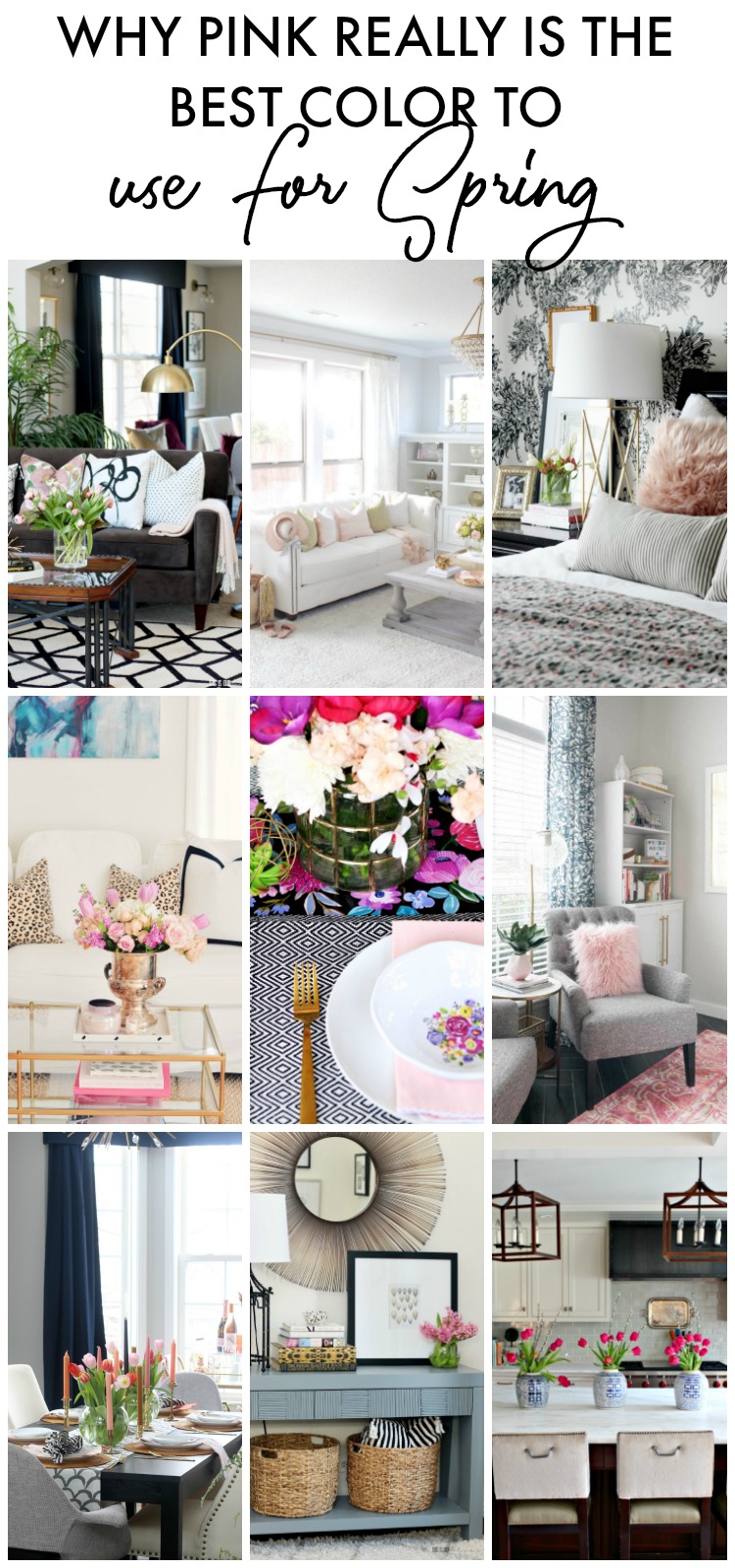 why Pink really is the best color to use for Spring - pink spring decor ideas - This is our Bliss