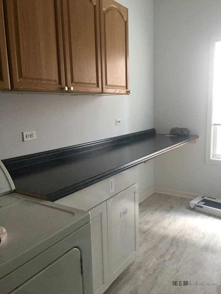 laundry room progress before simple transformation with paint - laundry room before photo - This is our Bliss