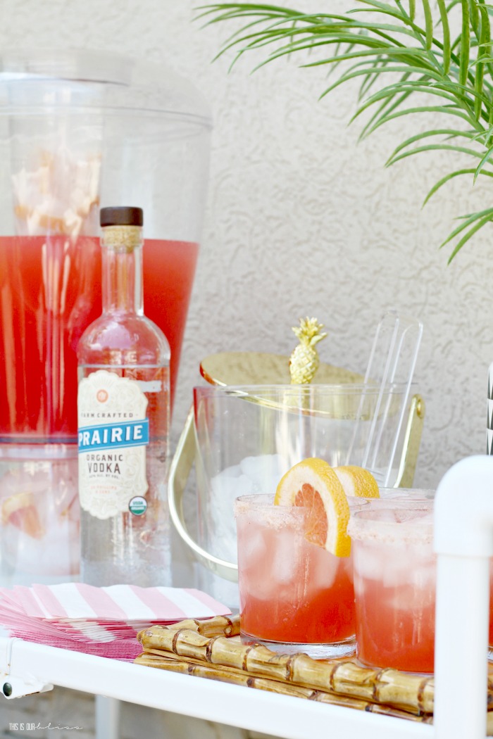 Prairie Organic Vodka - This is our Bliss Salty Dog Recipe - Easy Summer Entertaining with cocktails