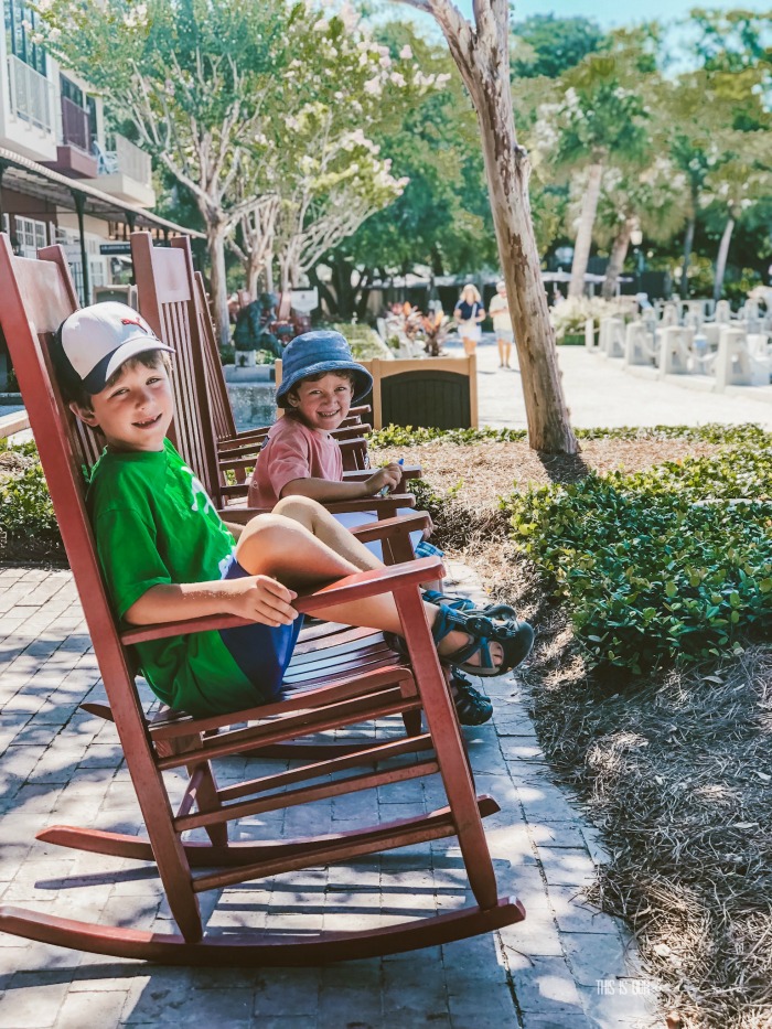 Harbour Town red rocking chairs in Hilton Head - This is our Bliss
