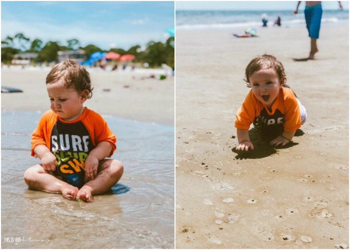 baby on the beach - Hilton Head Vacation Recap - This is our Bliss