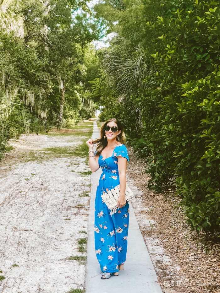 blue dress on the beach path in Hilton Head Island - Our Hilton Head Vacation Recap - This is our Bliss