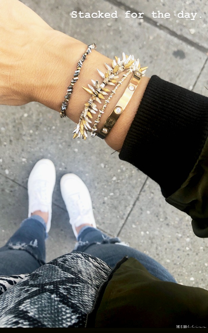 Bracelet stack for the day - NYC - This is our Bliss