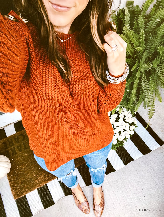 Orange is the new black - Style My Closet Challenge - Fall Style Challenge - wear what's in your closet - This is our Bliss