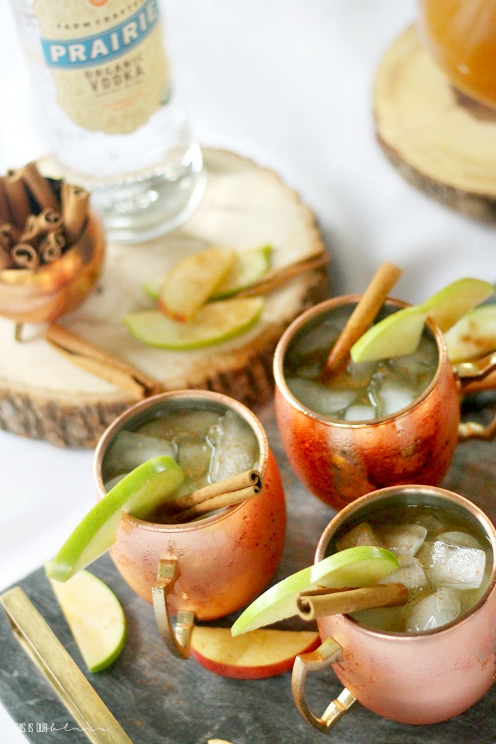 Apple Cider Moscow Mule - the Fall cocktail you need to try this season - Prairie Vodka - This is our Bliss