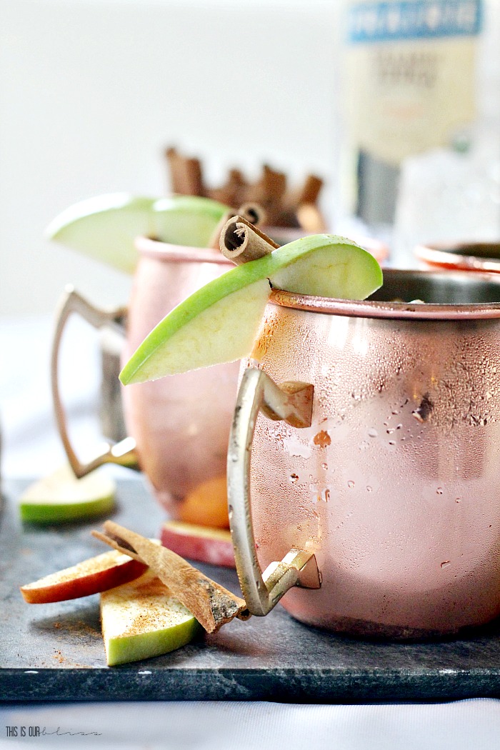 Apple Cider Moscow Mule with Prairie Organic Vodka - the perfect Fall cocktail - This is our Bliss