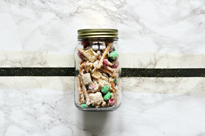 Dollar Tree jar with ribbon and tulle for holiday gifting - This is our Bliss