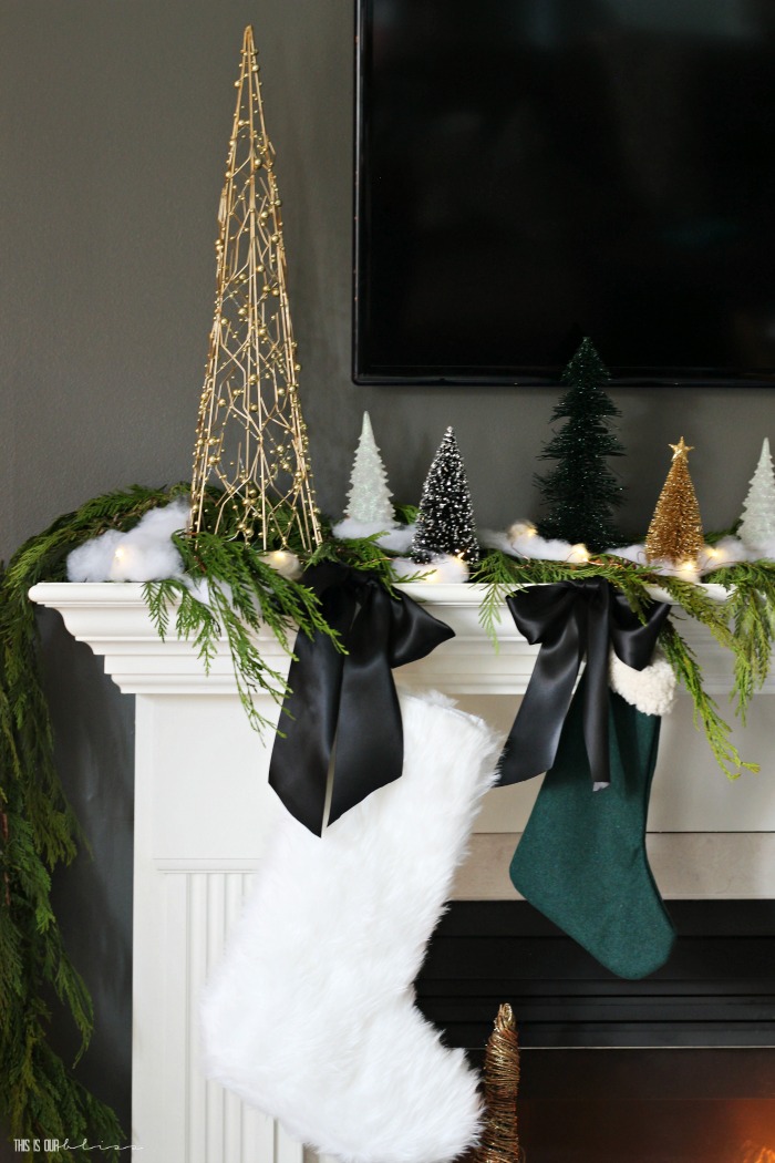 How to decorate a simple and elegant Christmas Mantel - This is our Bliss