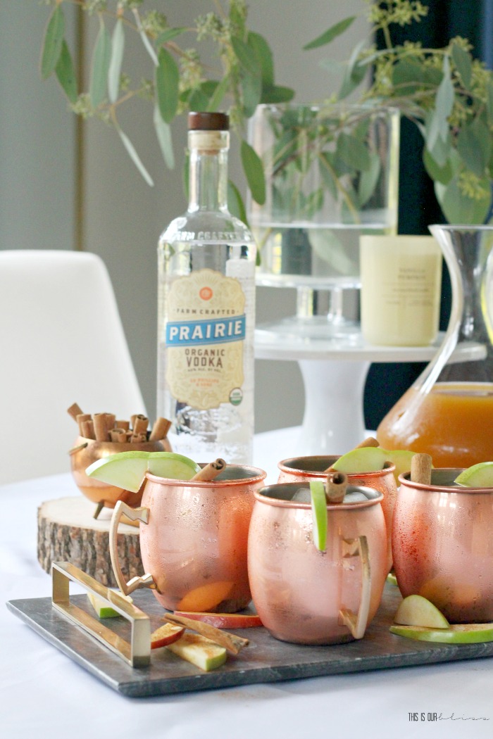 Prairie Organic Vodka - Apple Cider Moscow Mules for the perfect Fall cocktail - This is our Bliss