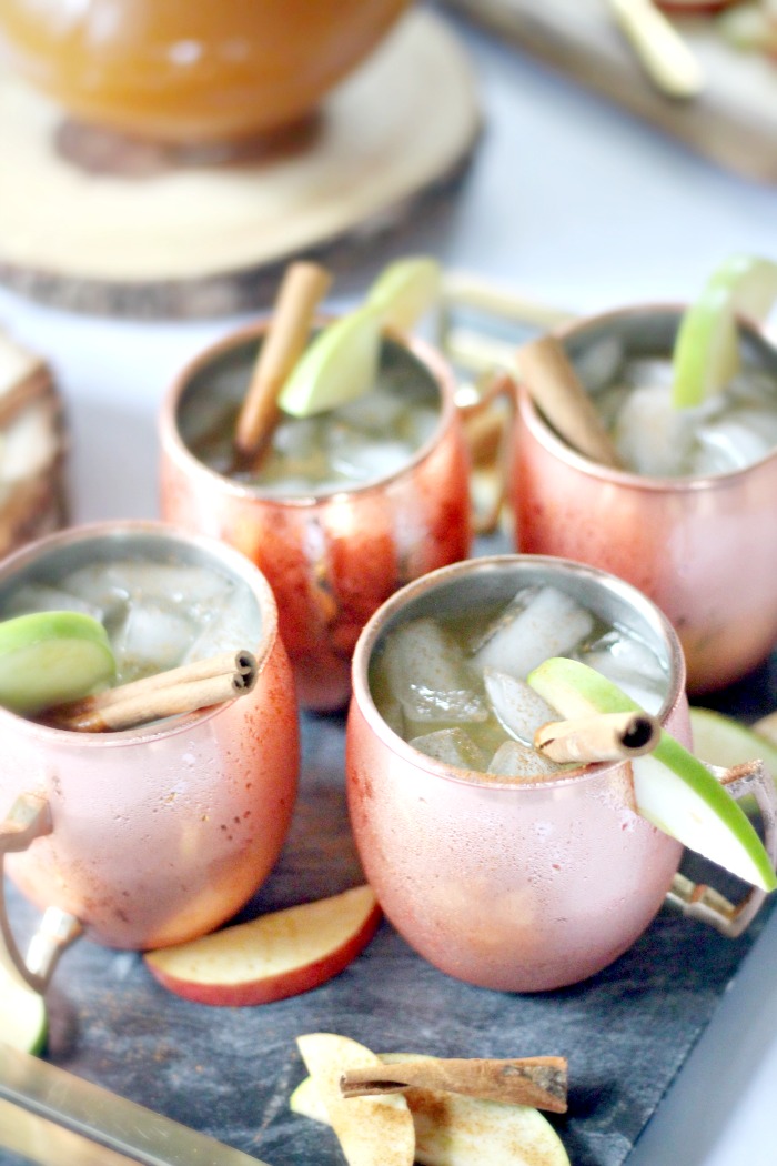 Spiked Apple Cider with Prairie Vodka - Moscow mules for Fall - This is our Bliss
