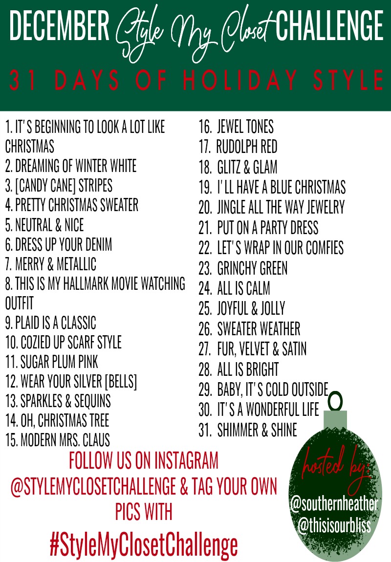 Style My Closet Challenge - 31 Days of Holiday style - December Style Challenge- Pinterest