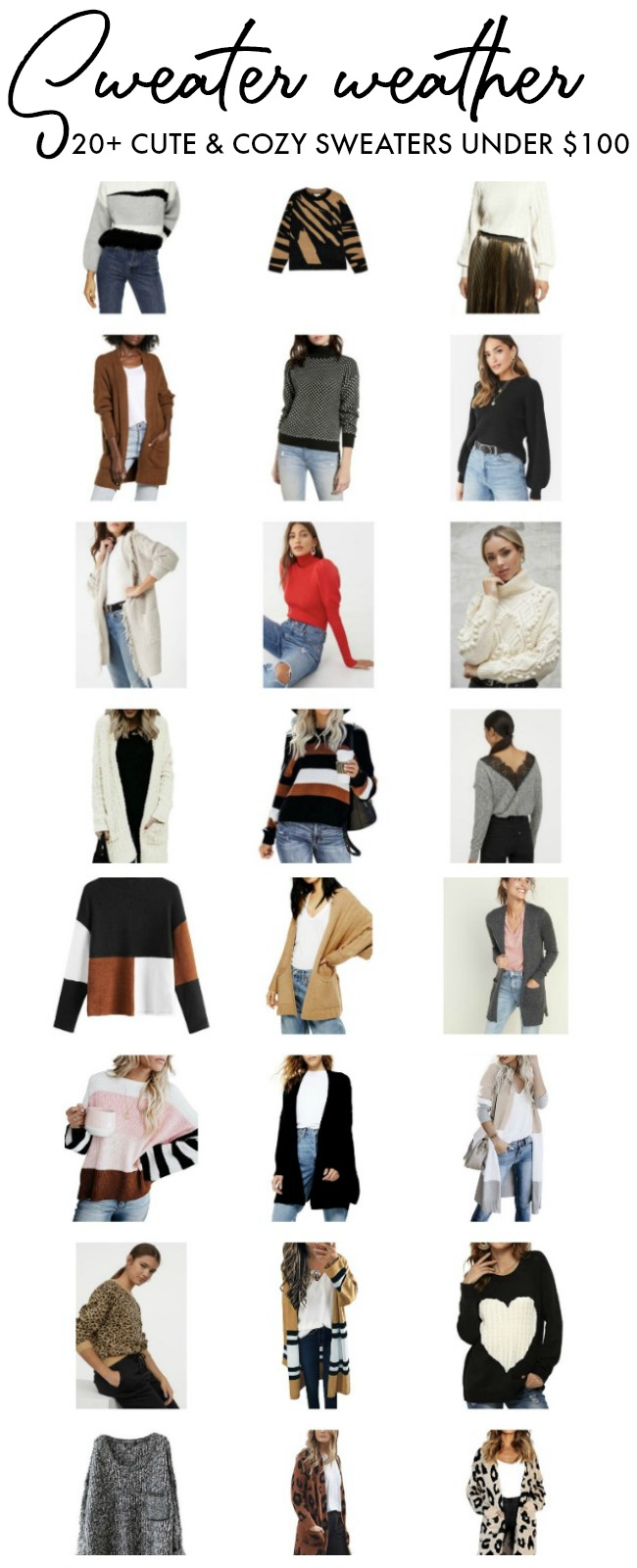 Sweater Weather - 30+ of the Coziest Sweaters this Season - Cute and Cozy Sweaters under $100 - This is our Bliss