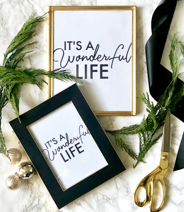 It's a Wonderful Life - Free Simple Christmas printable art - Digital Art print download - This is our Bliss