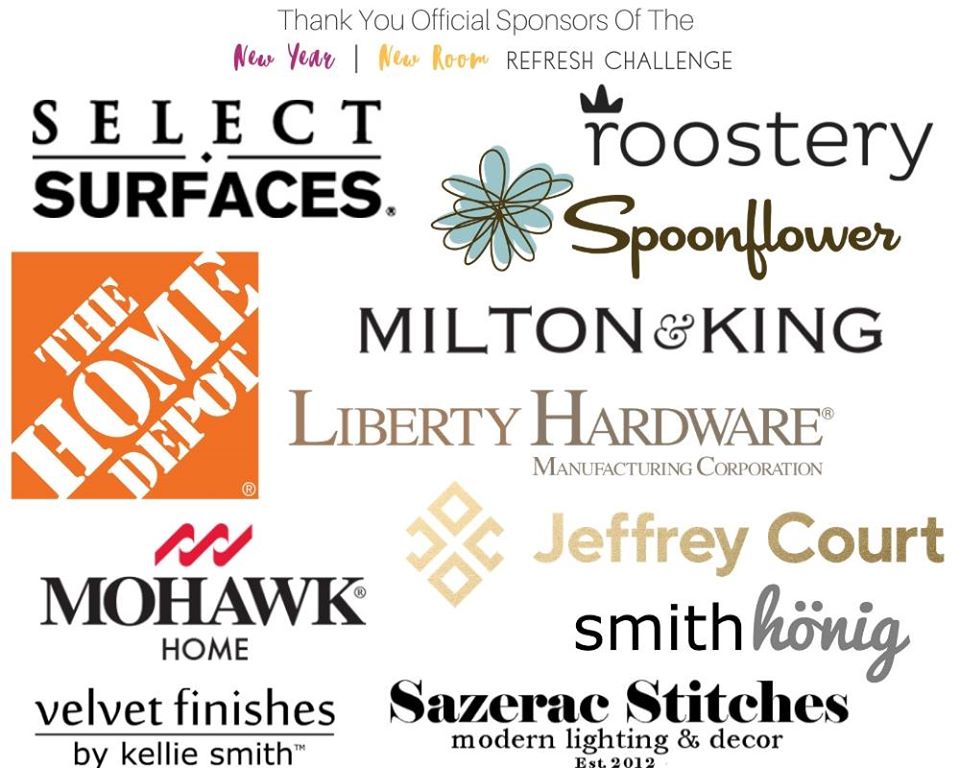 New Year New Room Refresh Challenge sponsors - Brand Partners 2020