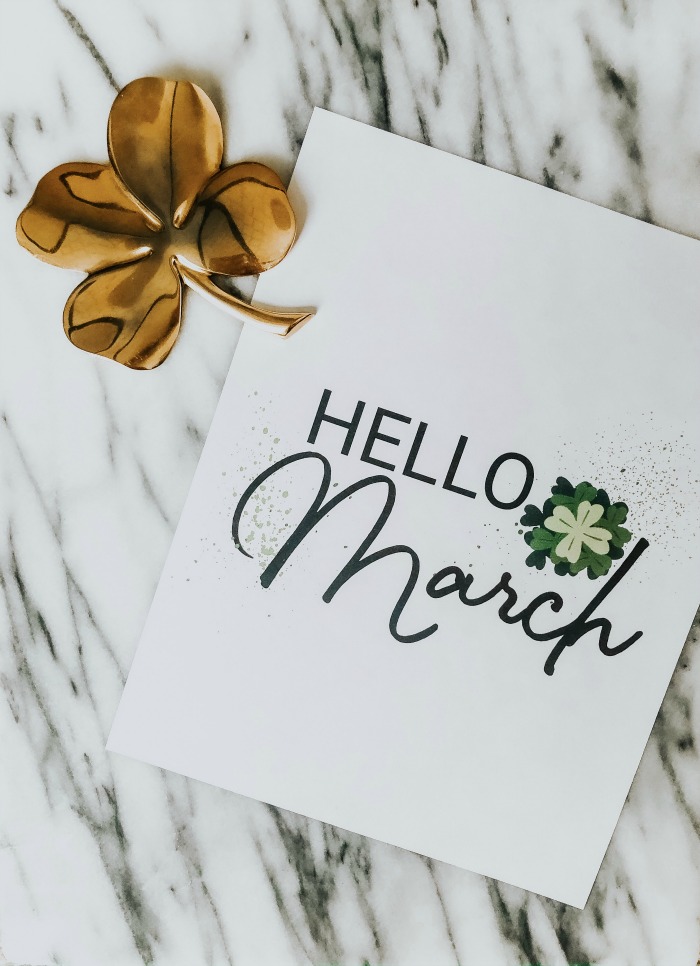 Hello March - Simple March Art you can Print for Free - This is our Bliss