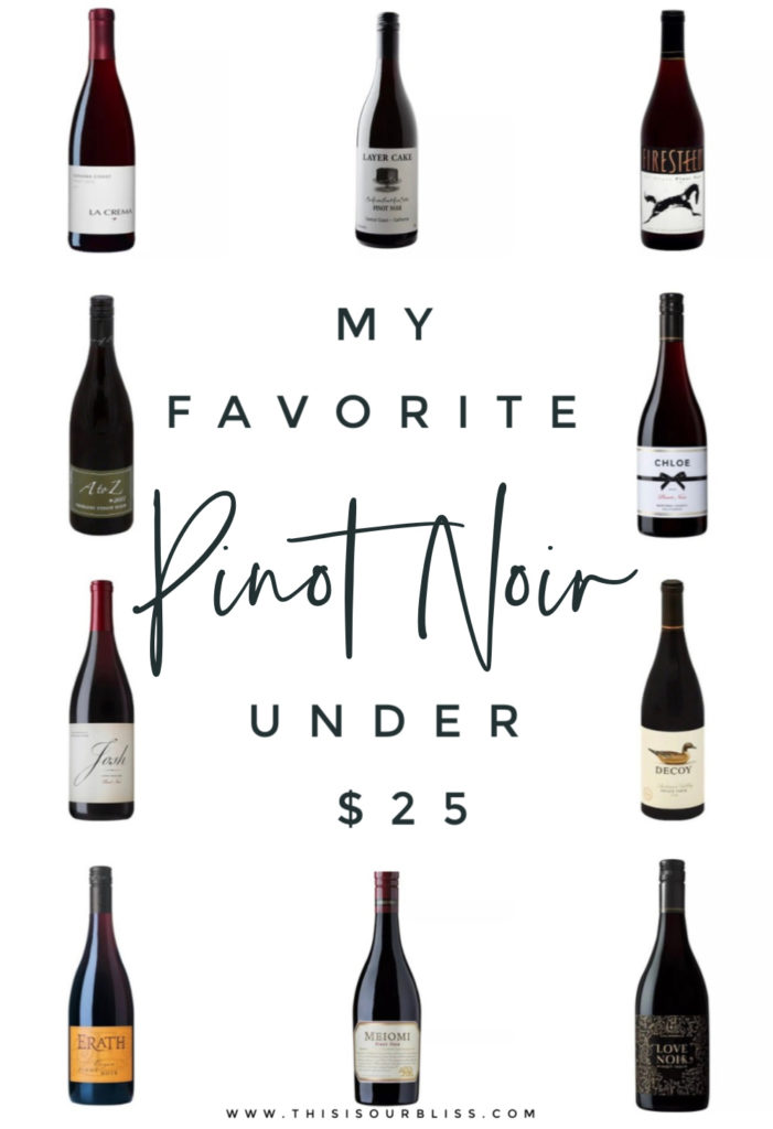 Favorite Pinot Noir Under $25