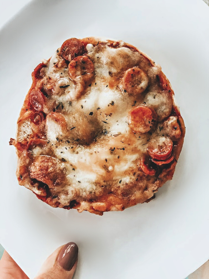 Mini pizzas for make your own pizza bar - family dinner idea - This is our Bliss