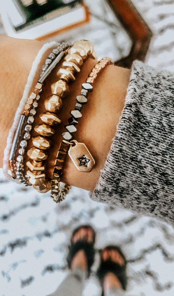 Inspo wrap bracelet in a stack - This is our Bliss