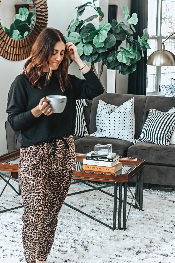 Leopard joggers for an easy at-home outfit - This is our Bliss