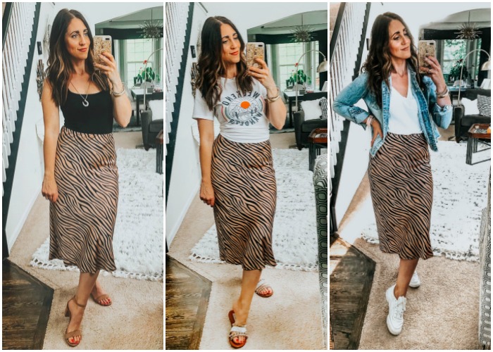 3 Ways to Wear a Satin Midi Skirt | This is our Bliss