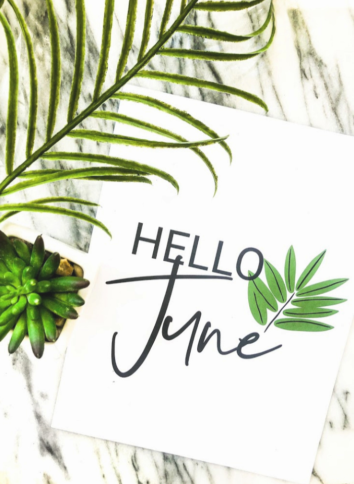 Hello June Free Art Printable - Fresh greens - This is our Bliss