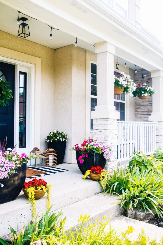 Simple small porch decorating ideas for Summer - This is our Bliss