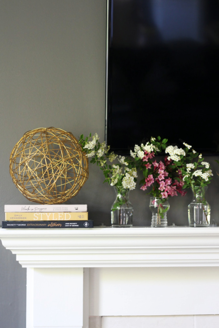 fresh mantel decorating ideas for Summer - This is our Bliss
