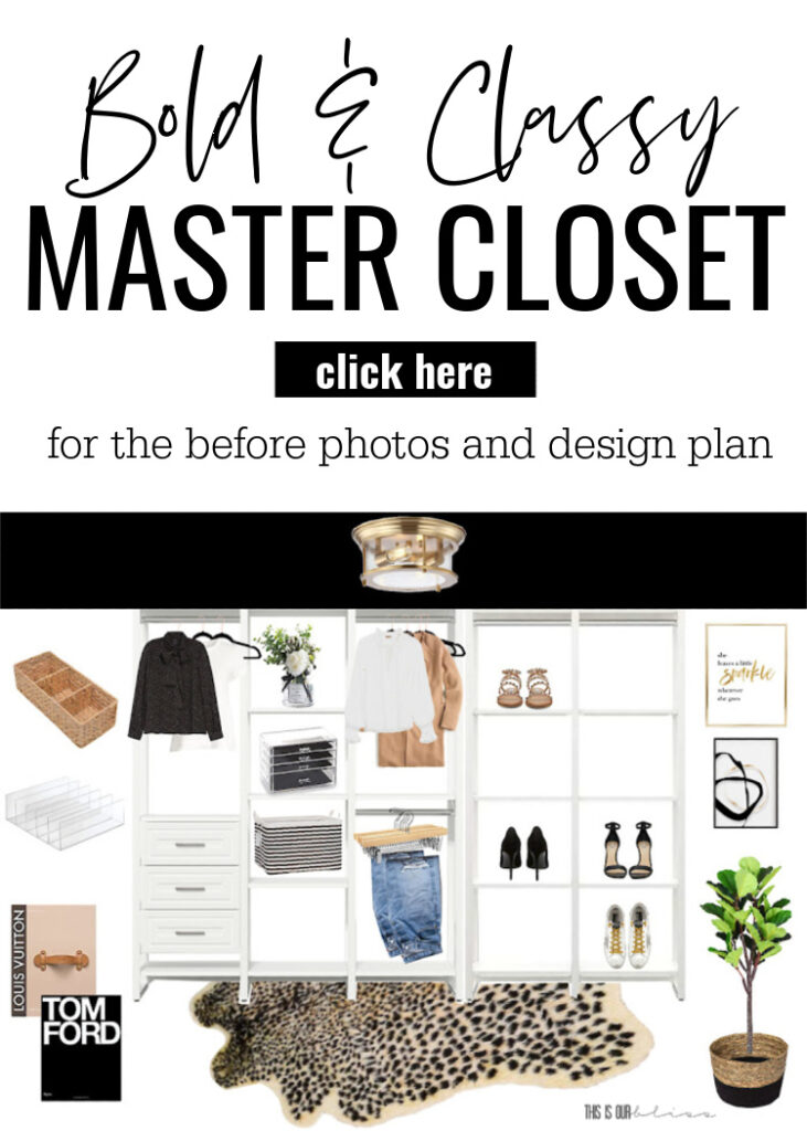 Bold & Classy Master Closet design plans - Master Closet mood board - this is our bliss
