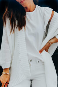 white ruffle tee shirt 