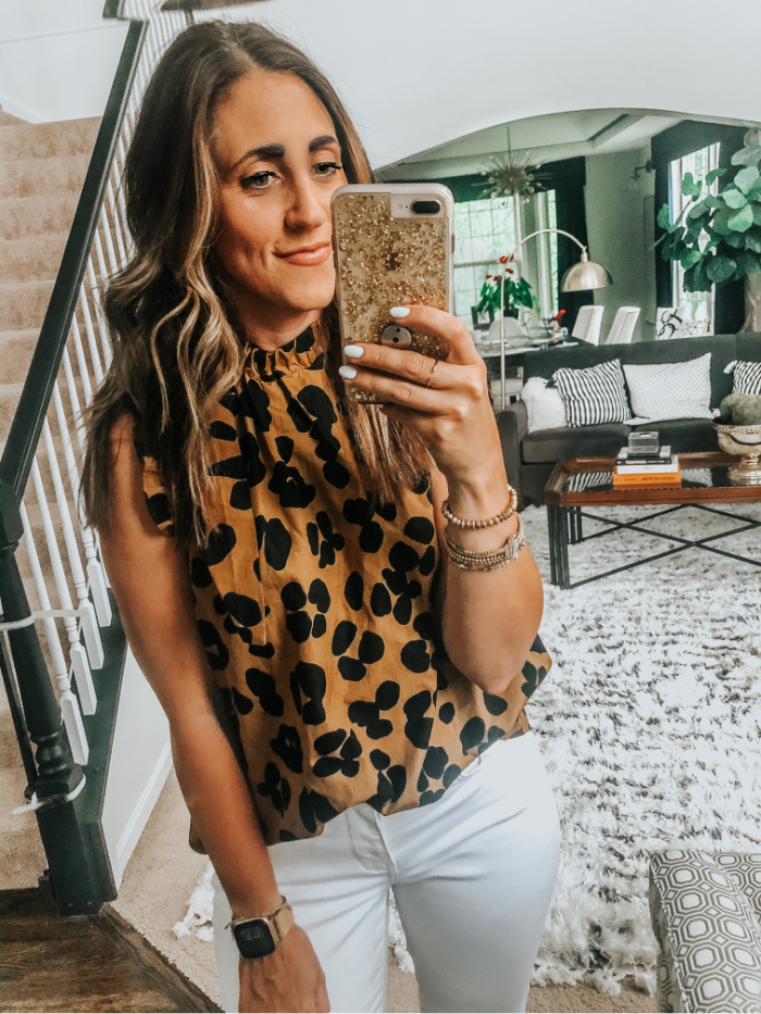 sleeveless leopard blouse - This is our Bliss
