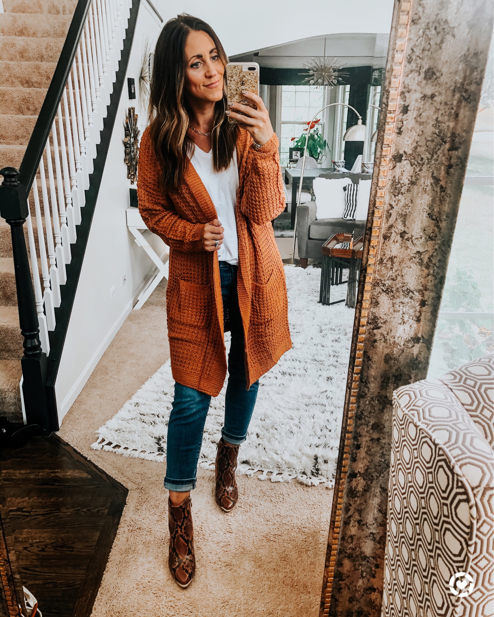 pumpkin spice oversized cardigan 