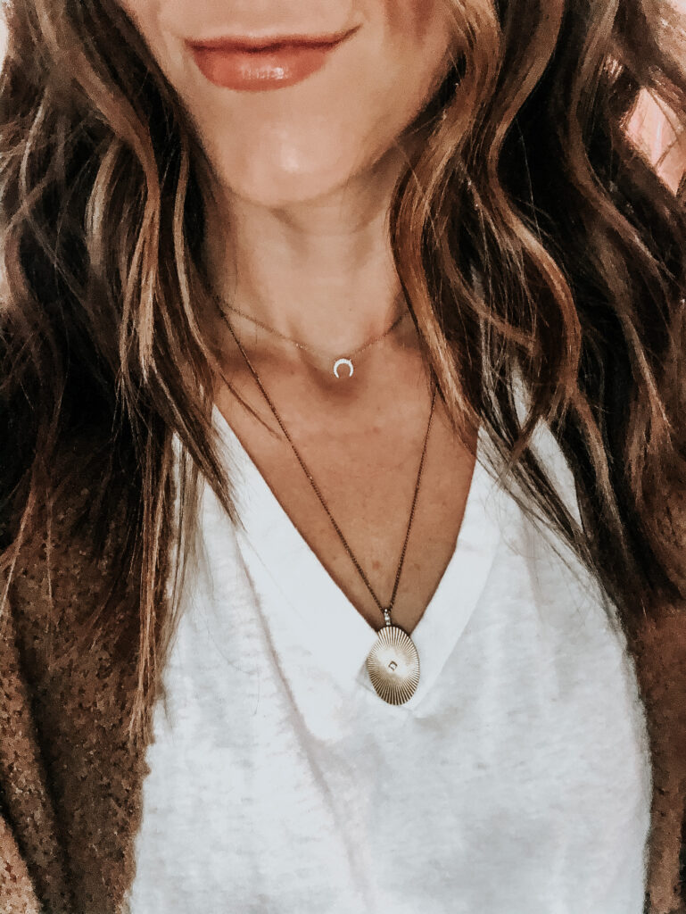 starstruck necklace with mini pave horn necklace - how to layer necklaces - This is our Bliss