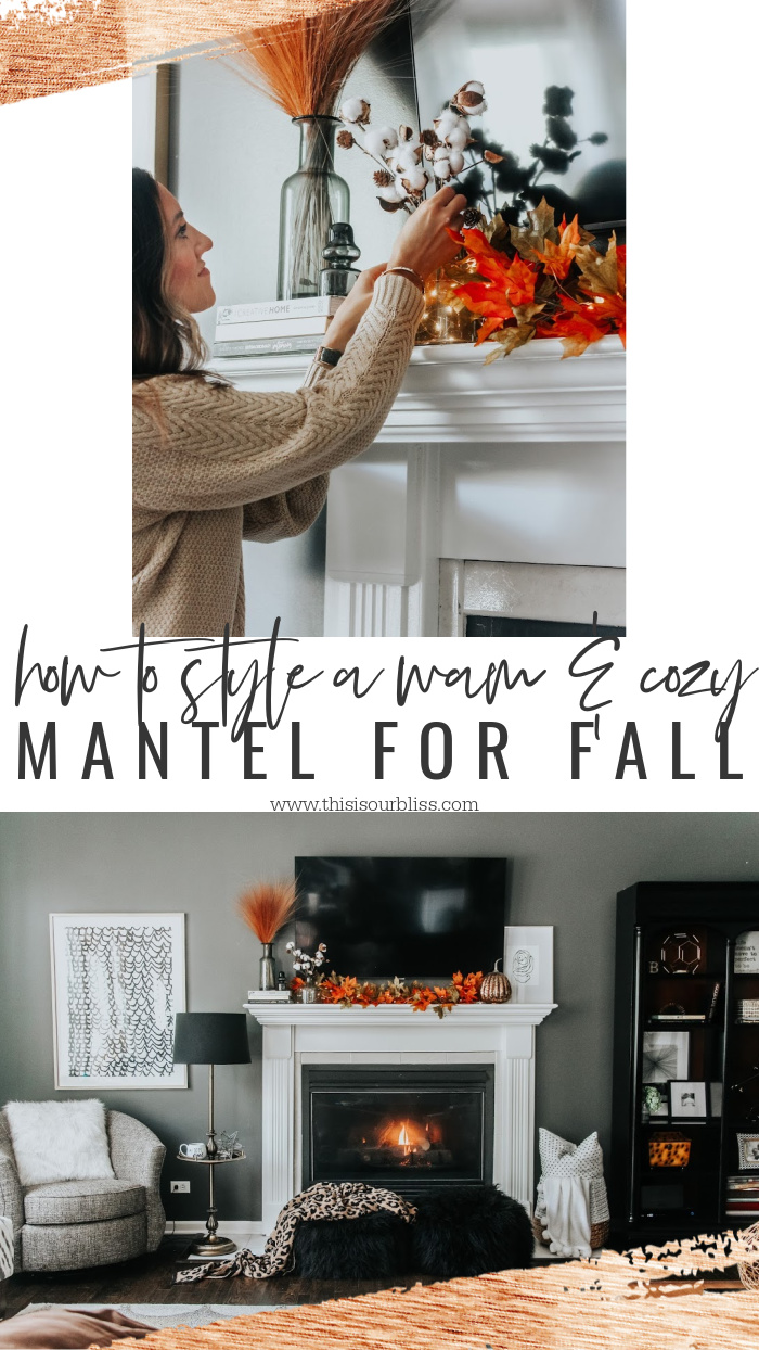 Warm & Cozy Fall Mantel decorating ideas - This is our Bliss (1)