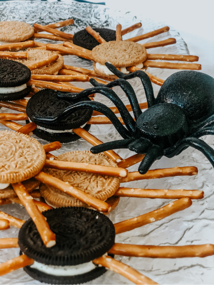 Oreo cookie spider treats - Kids Halloween Snack idea- This is our Bliss
