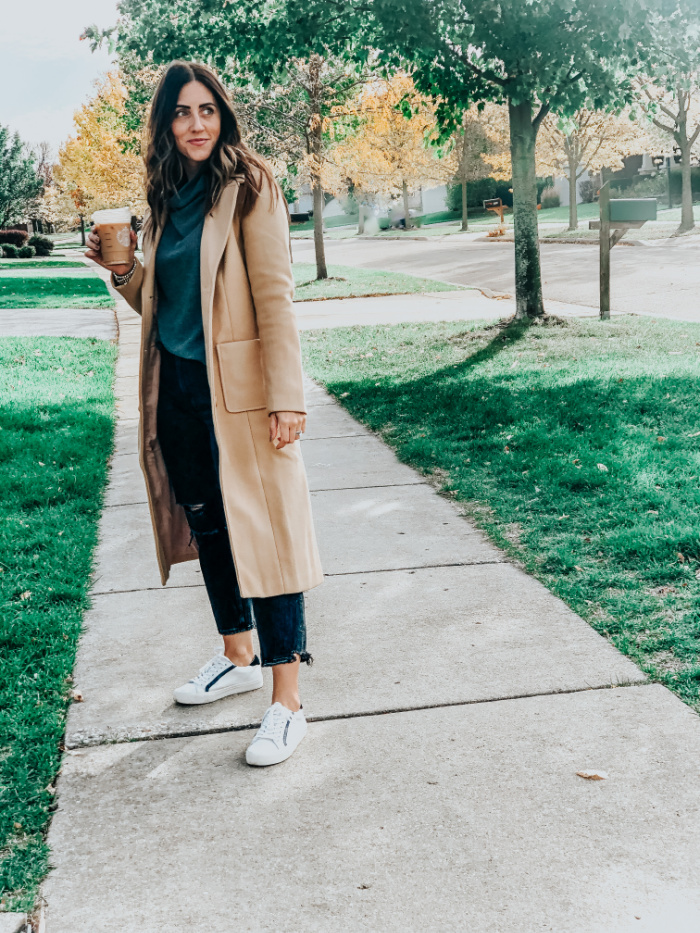 The perfect Fall Trench coat - affordable wool blend coat - This is our Bliss #trenchcoat #cameltrench